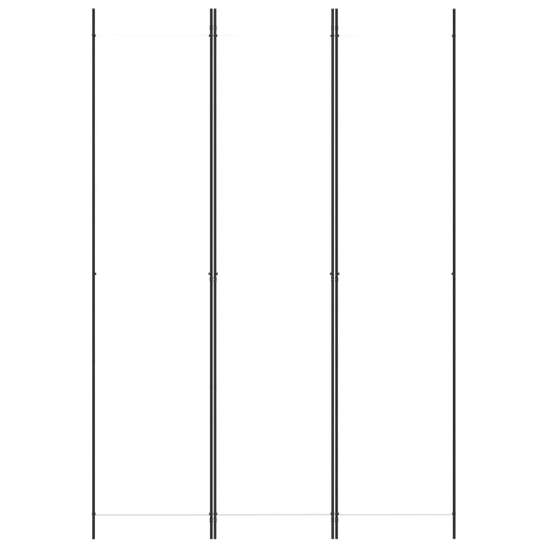 Kamerscherm met 3 panelen 150x220 cm stof wit