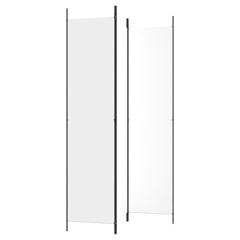 Kamerscherm met 3 panelen 150x220 cm stof wit
