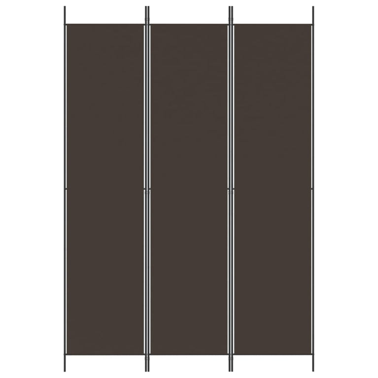 Kamerscherm met 3 panelen 150x220 cm stof bruin