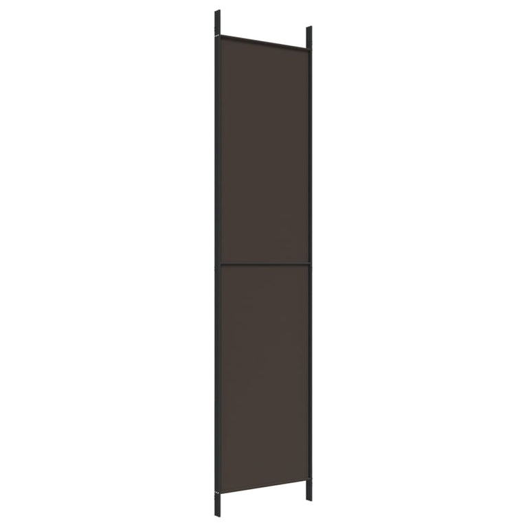 Kamerscherm met 3 panelen 150x220 cm stof bruin