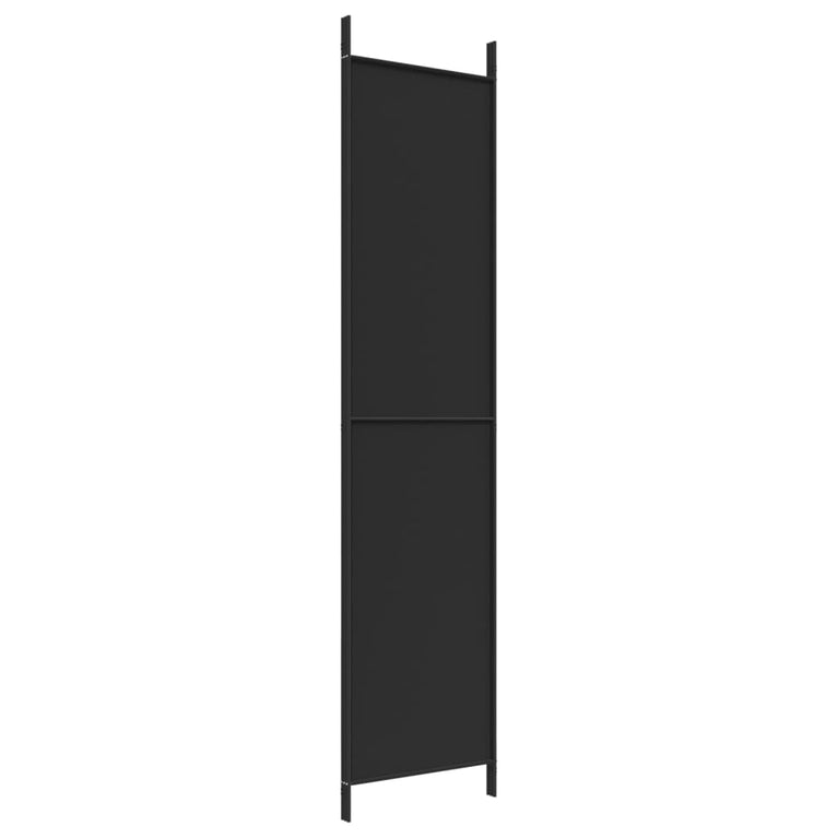Kamerscherm met 3 panelen 150x220 cm stof zwart
