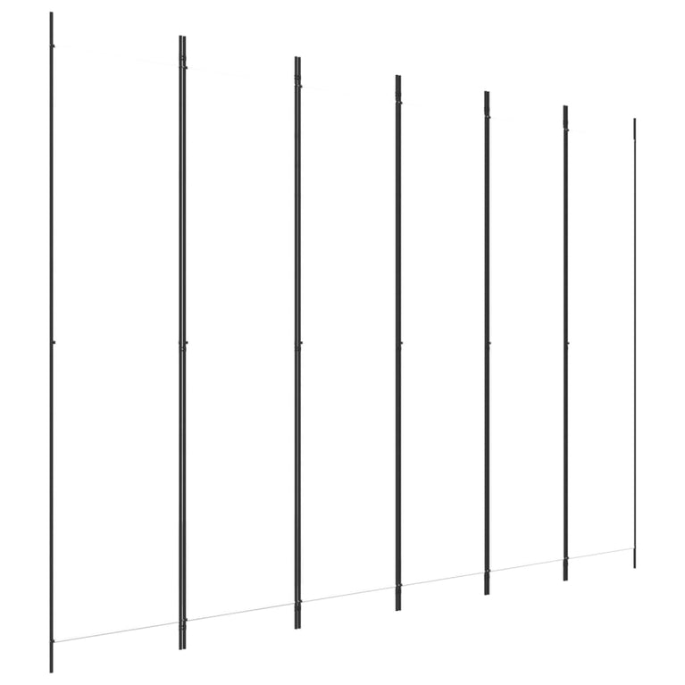 Kamerscherm met 6 panelen 300x220 cm stof wit
