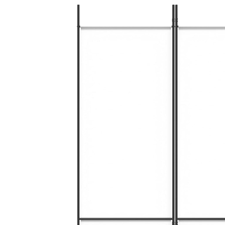 Kamerscherm met 6 panelen 300x220 cm stof wit