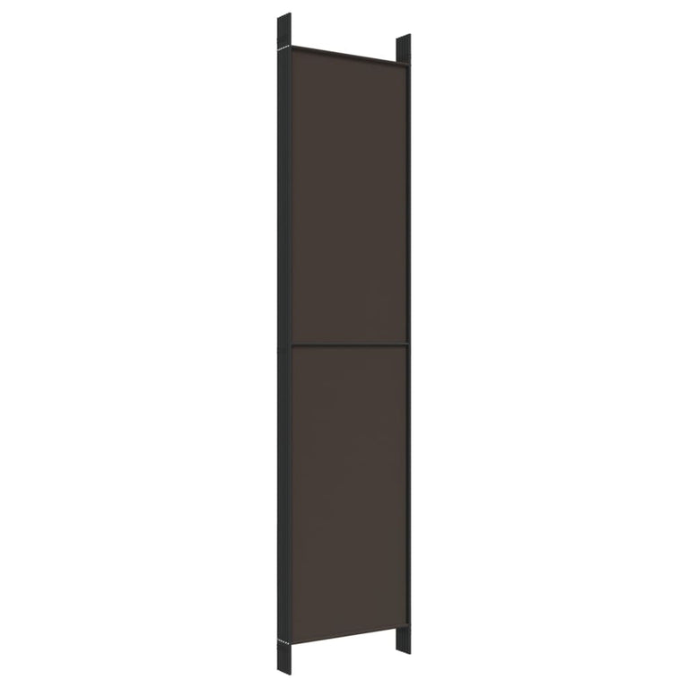 Kamerscherm met 6 panelen 300x220 cm stof bruin