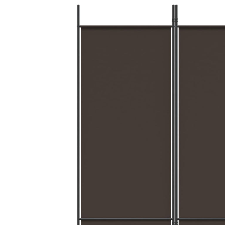 Kamerscherm met 6 panelen 300x220 cm stof bruin