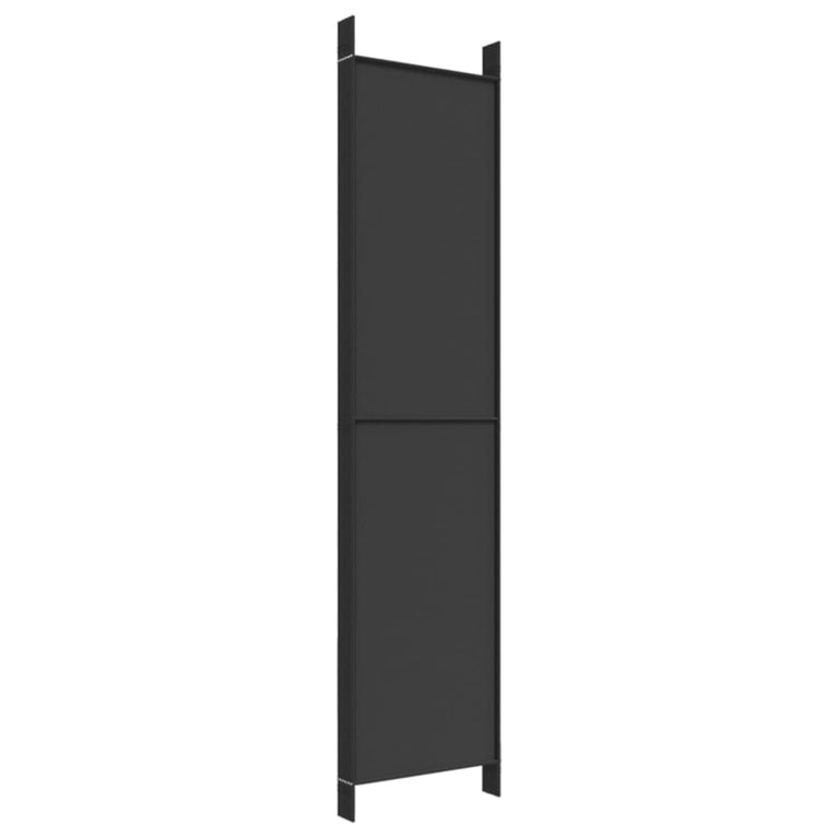 Kamerscherm met 6 panelen 300x220 cm stof zwart