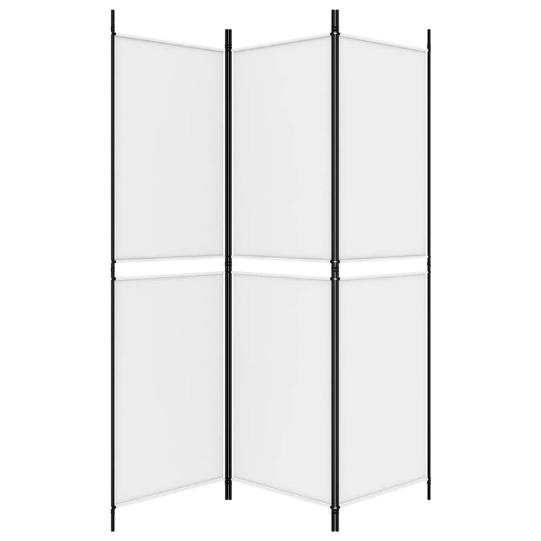Kamerscherm met 3 panelen 150x180 cm stof wit