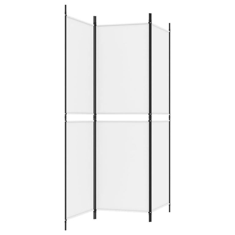 Kamerscherm met 3 panelen 150x180 cm stof wit