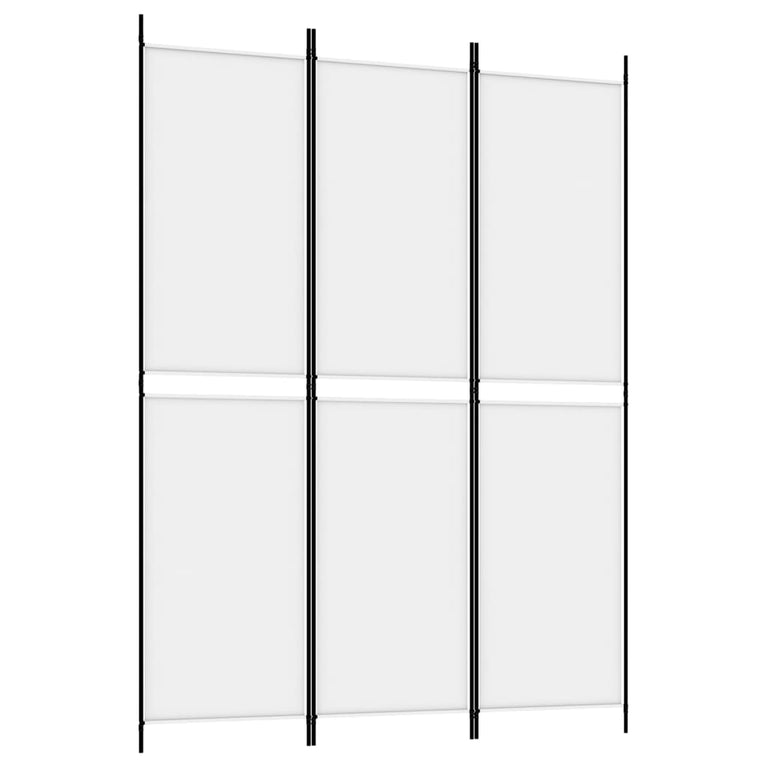 Kamerscherm met 3 panelen 150x200 cm stof wit