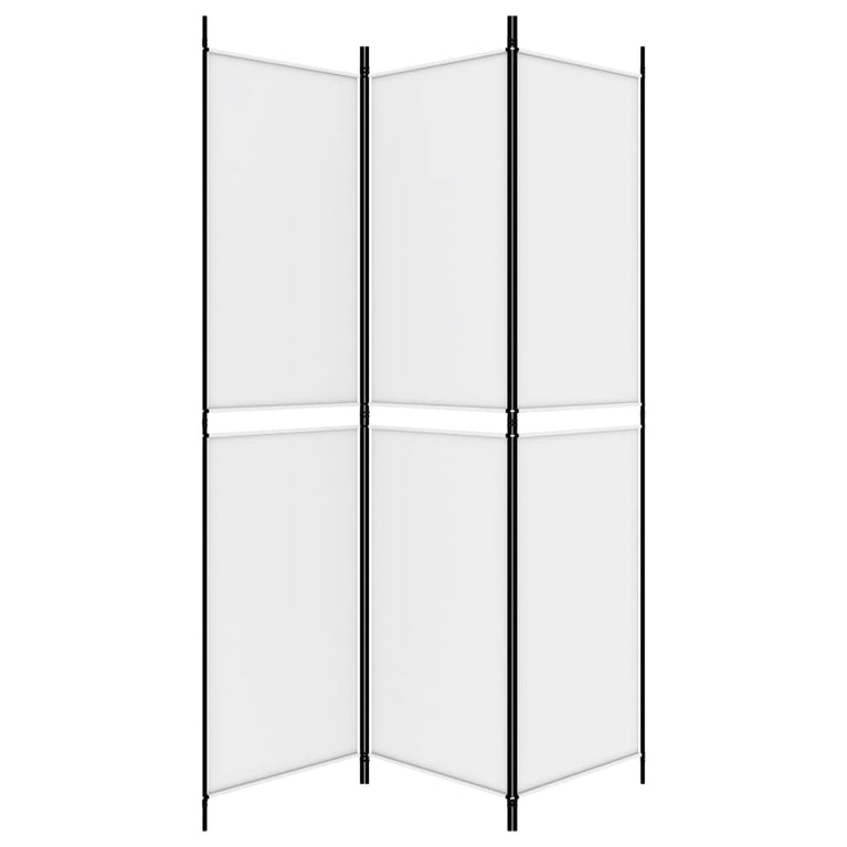 Kamerscherm met 3 panelen 150x200 cm stof wit