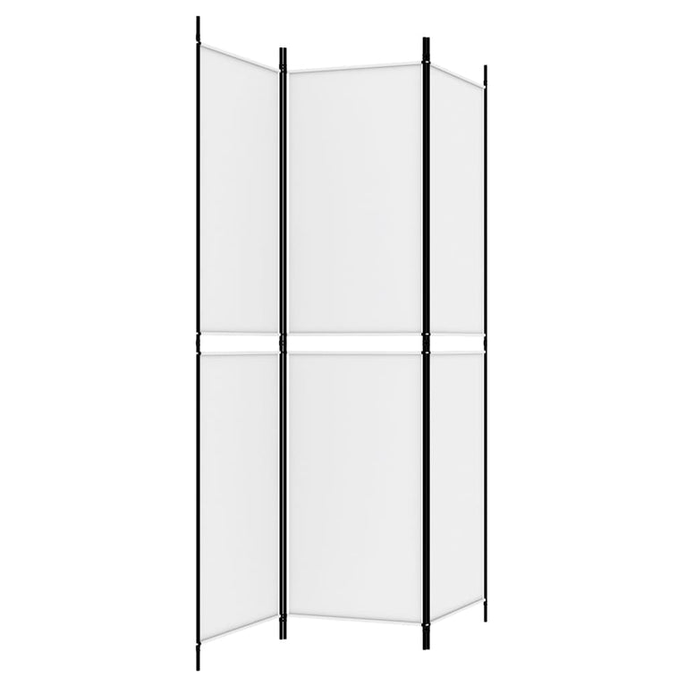 Kamerscherm met 3 panelen 150x200 cm stof wit