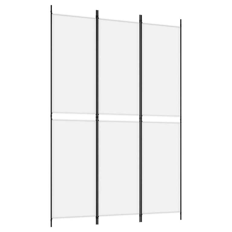 Kamerscherm met 3 panelen 150x220 cm stof wit