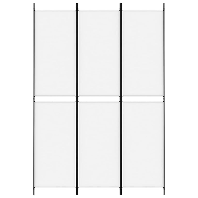 Kamerscherm met 3 panelen 150x220 cm stof wit