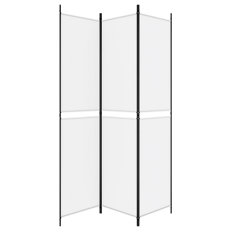 Kamerscherm met 3 panelen 150x220 cm stof wit