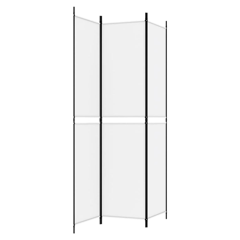 Kamerscherm met 3 panelen 150x220 cm stof wit