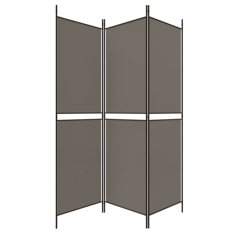 Kamerscherm met 3 panelen 150x220 cm stof antracietkleurig