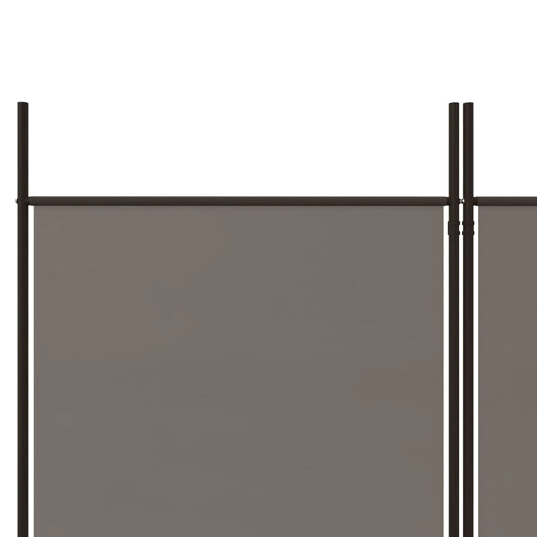 Kamerscherm met 3 panelen 150x220 cm stof antracietkleurig