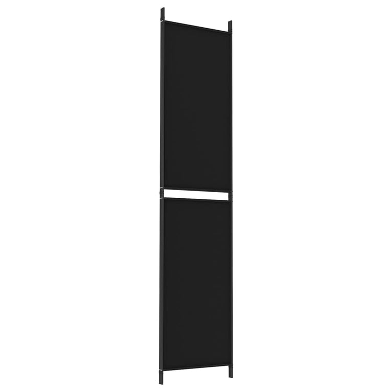 Kamerscherm met 3 panelen 150x220 cm stof zwart