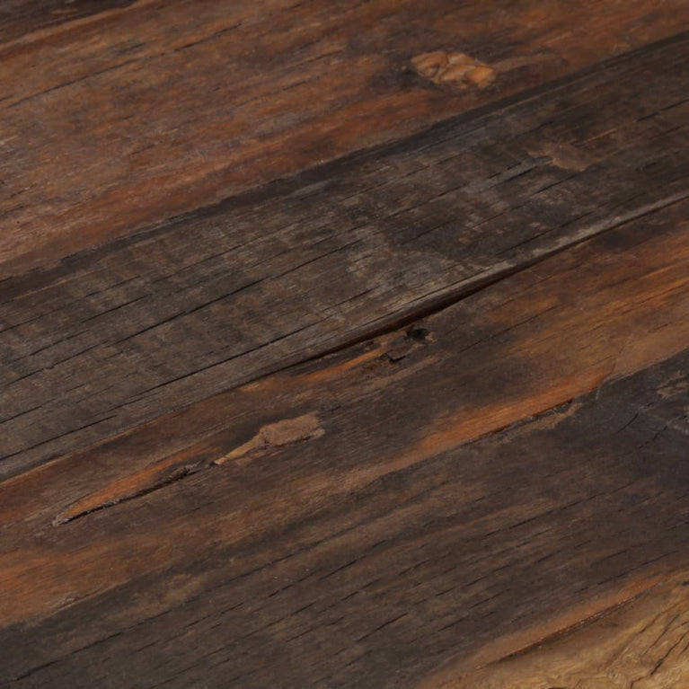 Salontafel roestvrij staal en massief hout goudkleurig