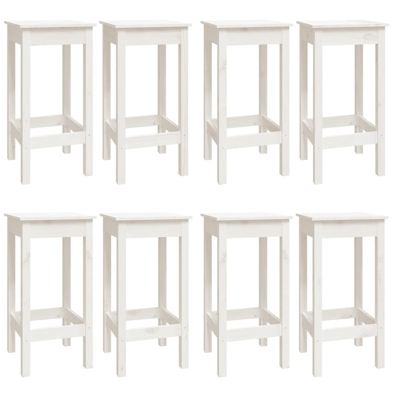 9-delige Barset massief grenenhout wit