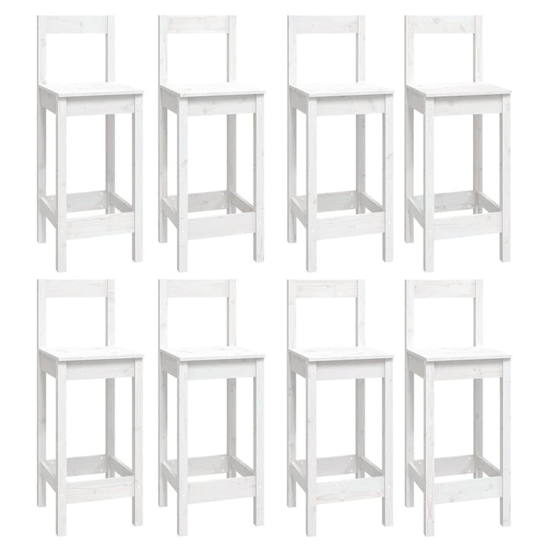 9-delige Barset massief grenenhout wit