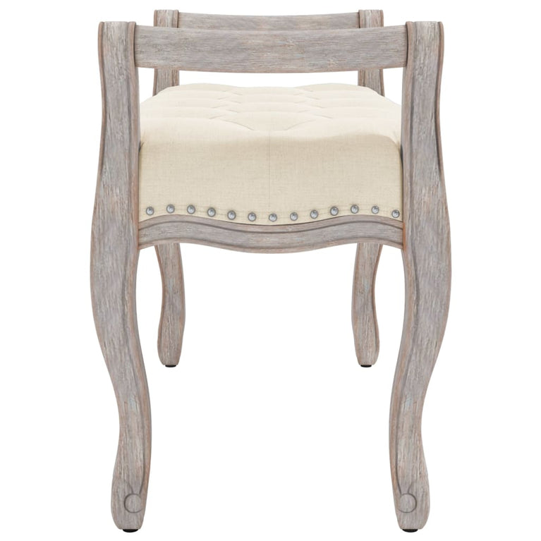 Bankje 80x45x60 cm linnen beige
