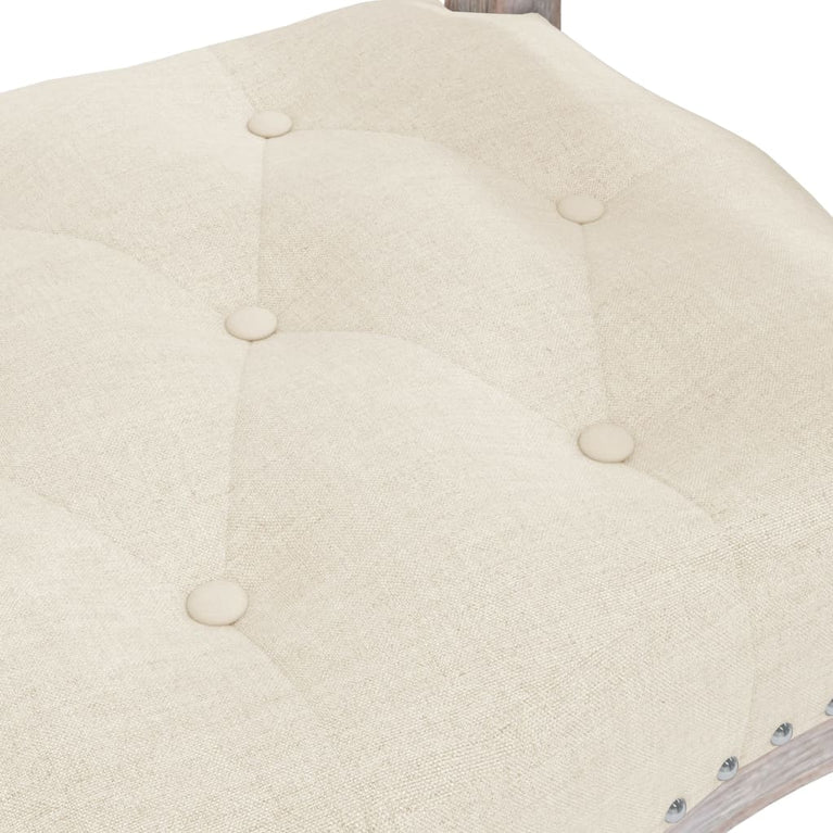 Bankje 80x45x60 cm linnen beige