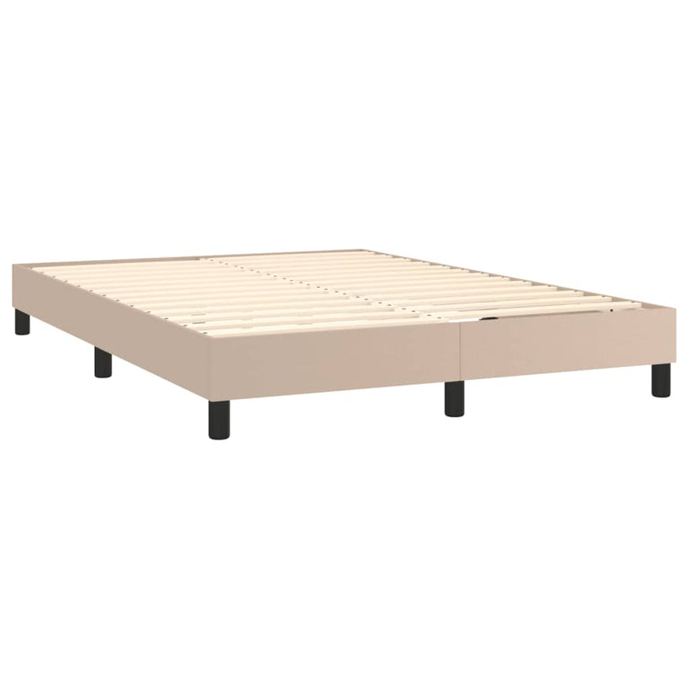Bedframe kunstleer cappuccinokleurig 140x200 cm
