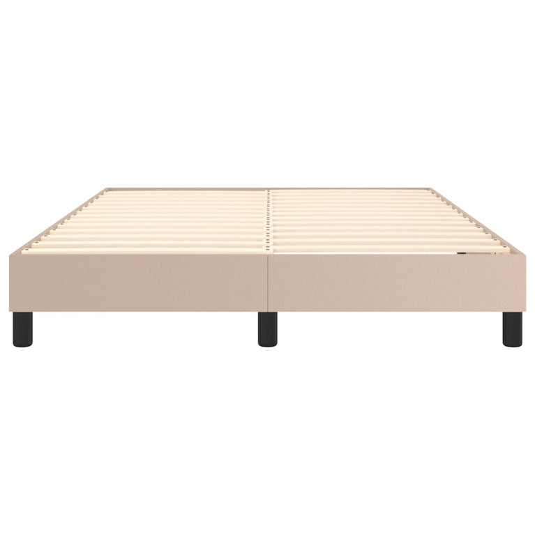 Bedframe kunstleer cappuccinokleurig 140x200 cm