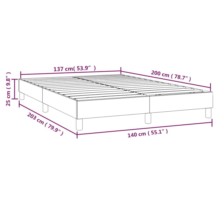 Bedframe kunstleer cappuccinokleurig 140x200 cm
