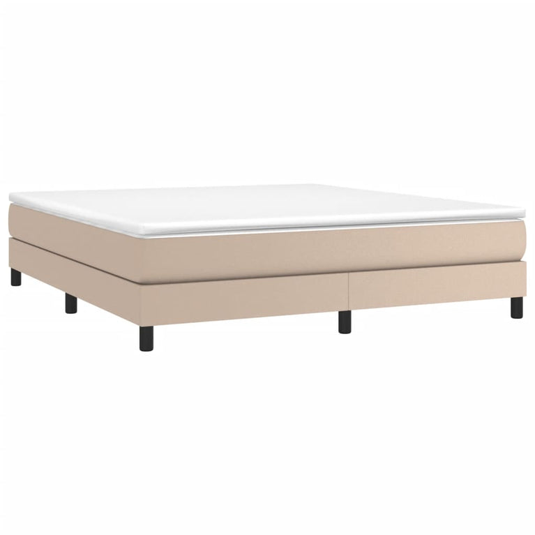 Bedframe kunstleer cappuccinokleurig 160x200 cm