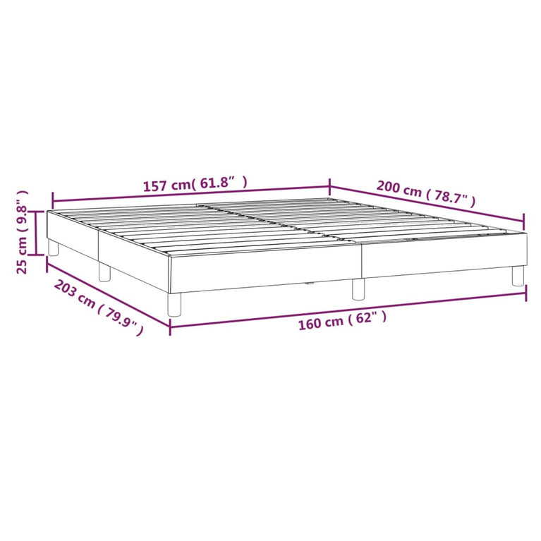 Bedframe kunstleer cappuccinokleurig 160x200 cm