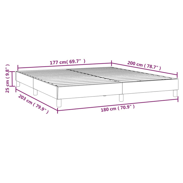 Bedframe kunstleer cappuccinokleurig 180x200 cm