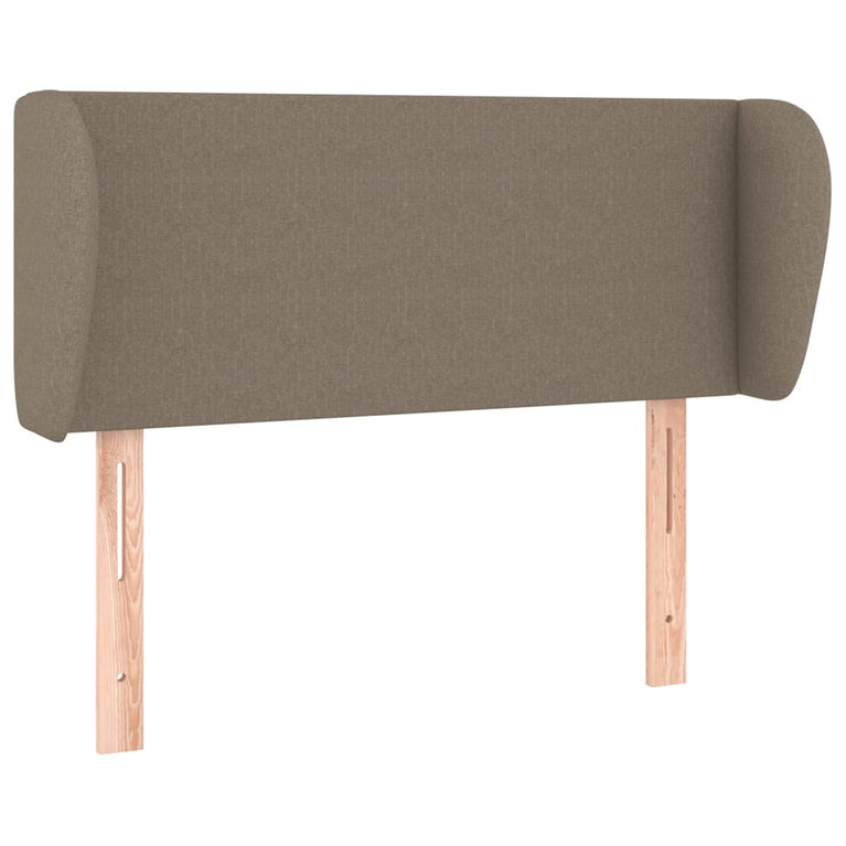 Hoofdbord met randen 83x23x78/88 cm stof taupe