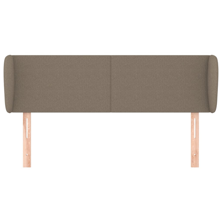 Hoofdbord met randen 147x23x78/88 cm stof taupe