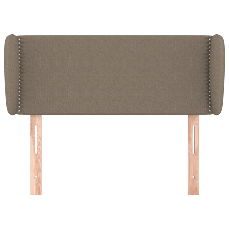 Hoofdbord met randen 83x23x78/88 cm stof taupe