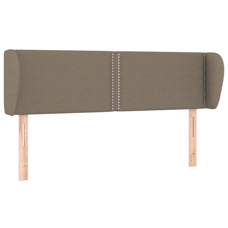 Hoofdbord met randen 147x23x78/88 cm stof taupe