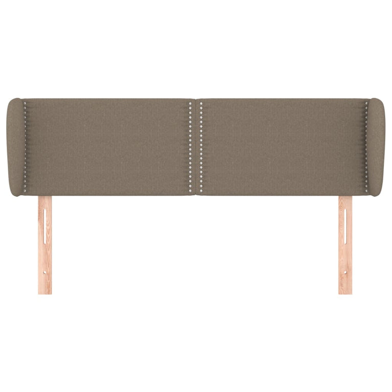 Hoofdbord met randen 147x23x78/88 cm stof taupe