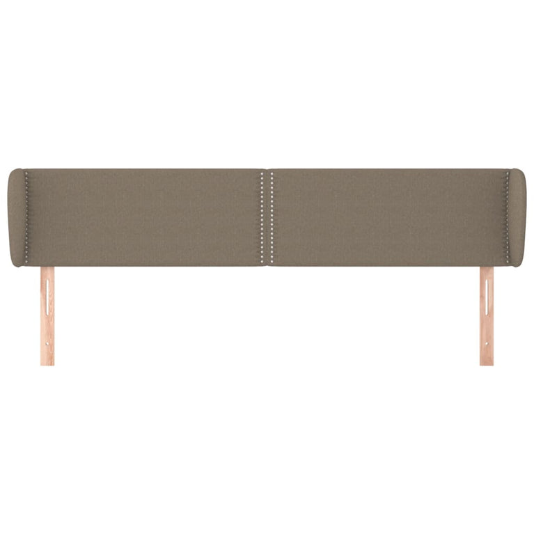 Hoofdbord met randen 203x23x78/88 cm stof taupe
