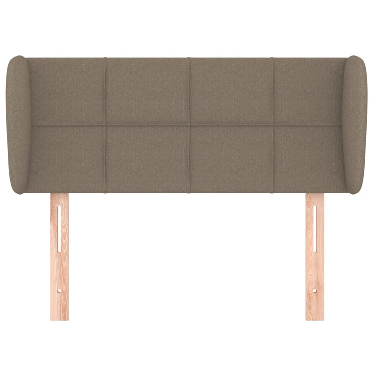 Hoofdbord met randen 93x23x78/88 cm stof taupe