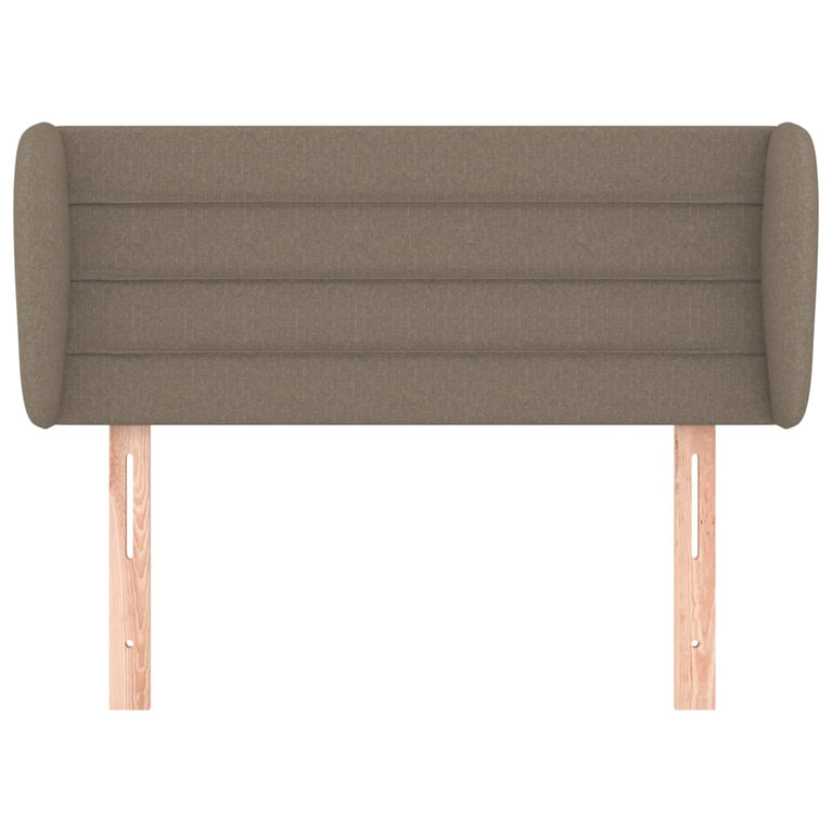Hoofdbord met randen 83x23x78/88 cm stof taupe