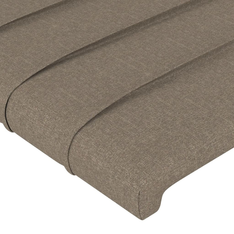 Hoofdbord met randen 83x23x78/88 cm stof taupe