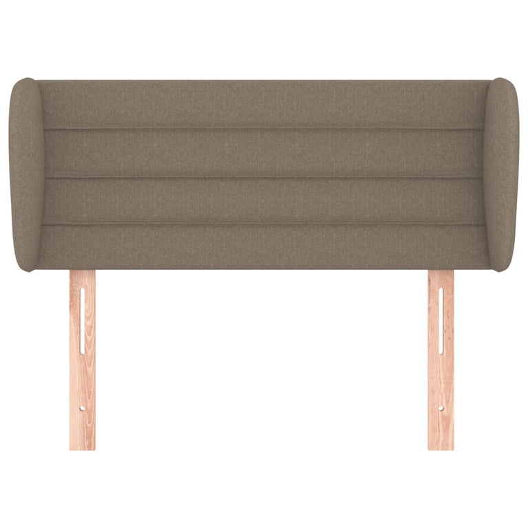 Hoofdbord met randen 93x23x78/88 cm stof taupe