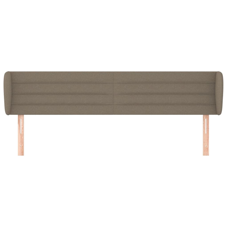 Hoofdbord met randen 163x23x78/88 cm stof taupe