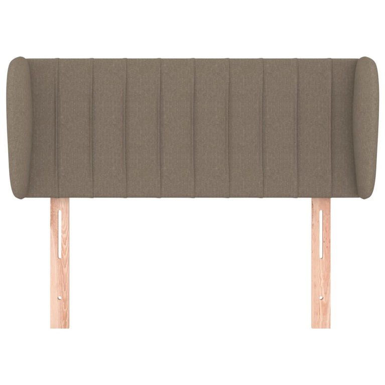 Hoofdbord met randen 103x23x78/88 cm stof taupe