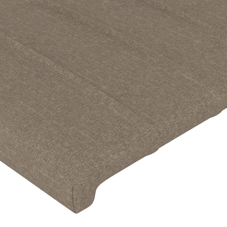 Hoofdbord met randen 103x23x78/88 cm stof taupe
