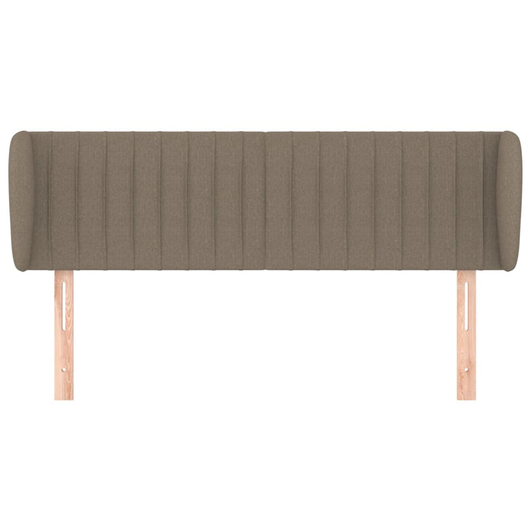 Hoofdbord met randen 147x23x78/88 cm stof taupe