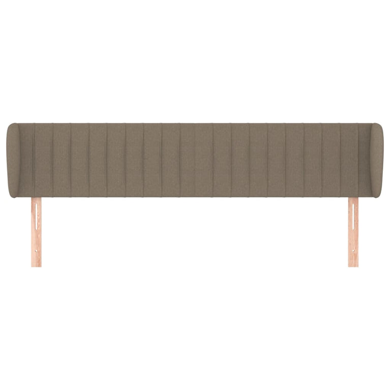 Hoofdbord met randen 203x23x78/88 cm stof taupe
