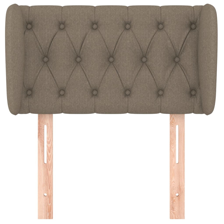 Hoofdbord met randen 83x23x78/88 cm stof taupe
