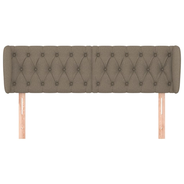 Hoofdbord met randen 163x23x78/88 cm stof taupe